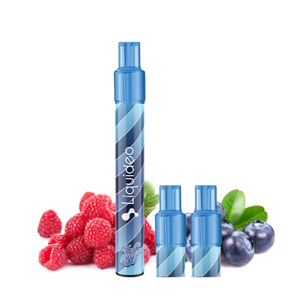 Starter Kit 2400 Puff Myrtille Framboyante (3pods) - Wpuff 2.0 by Liquideo