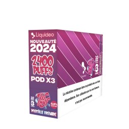 Starter Kit 2400 Puff Myrtille Grenade (3pods) - Wpuff 2.0 by Liquideo