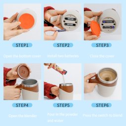 Automatic stirring thermos cup