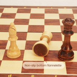 Jeu d'échecs en bois pliant