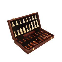 Jeu d'échecs en bois pliant