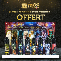 [Offre Découverte] Pack Présentoir + E-liquide Potion (16pcs) - Tribal Force