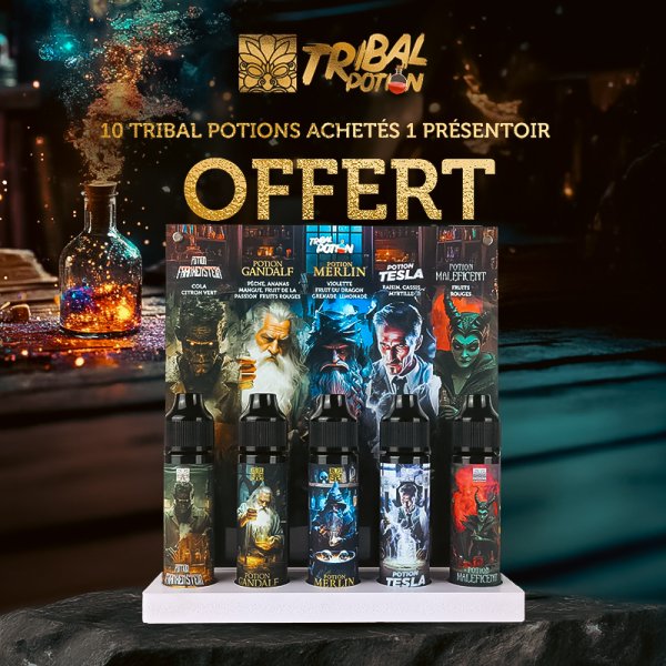 Pack Présentoir + E-liquide Potion (10pcs) - Tribal Force