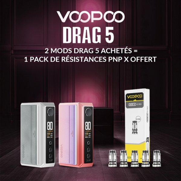 [Offre] 2+1 Offre Découverte Mod Drag 5 - Voopoo