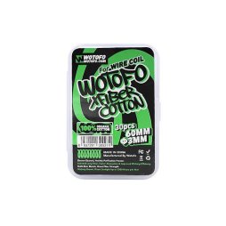 Organic agleted cotton 3mm (30pcs) - Wotofo