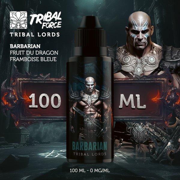 Barbarian (Fruit Du Dragon/Framboise Bleue) 0mg 100ml - Tribal Lords by Tribal Force