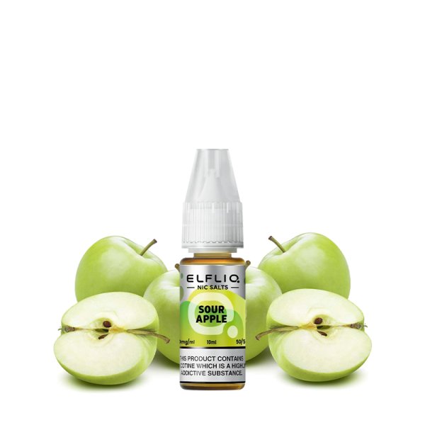 Sour Apple Nic Salt 10ml - Elfliq by Elfbar