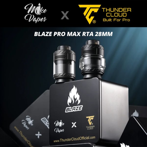 Blaze Pro Max RTA 28mm - Thunder Cloud x Mike Vapes