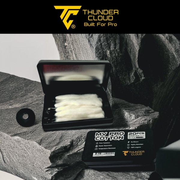 MV Pro Lacets en Coton 3.0/3.5mm (20pcs) - Thunder Cloud