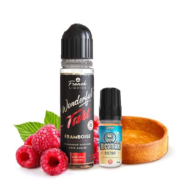 Framboise 0mg 50ml + 1 Booster Nicomax 20mg - Wonderful Tart by Le French Liquide