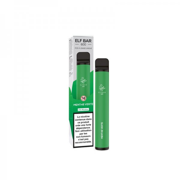 Elf Bar 600 Puffs Menthe Verte - Elf Bar