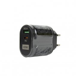 Adaptater Wall/USB & USB Type-C 65W 5V Super Fast Charge 3.0 - BK385-GaN